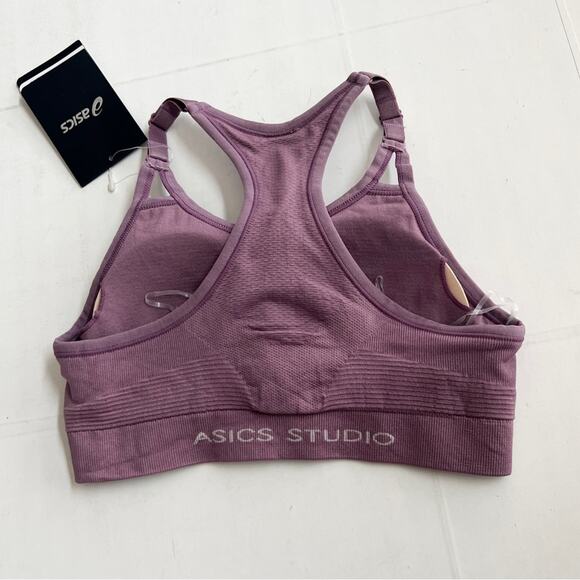 New ASICS Studio Curve Seamless Sports Bra Lilac Women's SIZE M - Picture 3 of 5